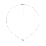 Pendentif diamant naturel coeur 0.50 carat or blanc Brunella